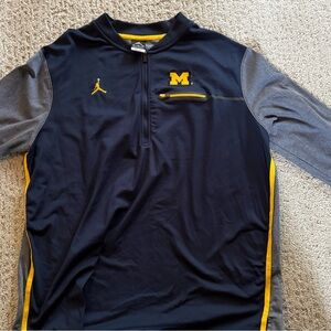 Jordan Navy and Gray Top with Yellow Details